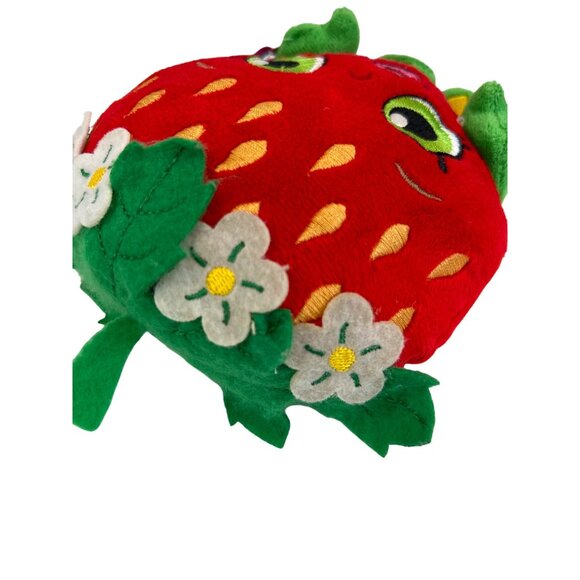 Shopkins Strawberry Kiss Plush Toy Flowers Hearts Tag 7" Fruit Stuffed Toy - Picture 5 of 9